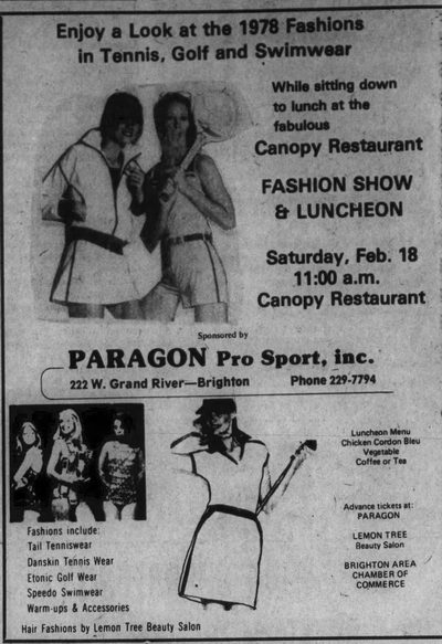 The Canopy - 1978 Ad For Fashion Show (newer photo)